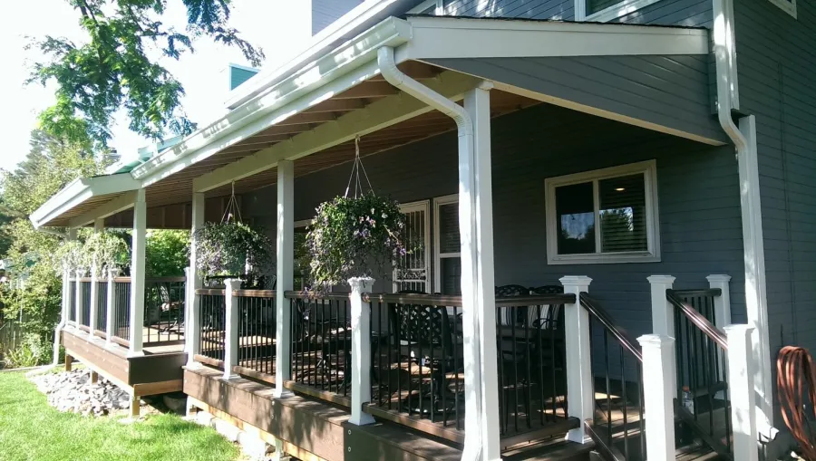 Custom Decks unfinished underside patio cover Littleton Colorado