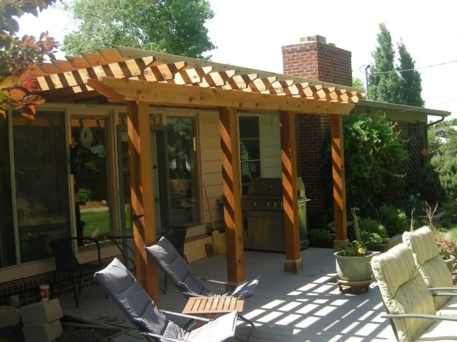 Custom Decks Standard Pergola 6x6 posts 2x4 perlins Centennial Colorado