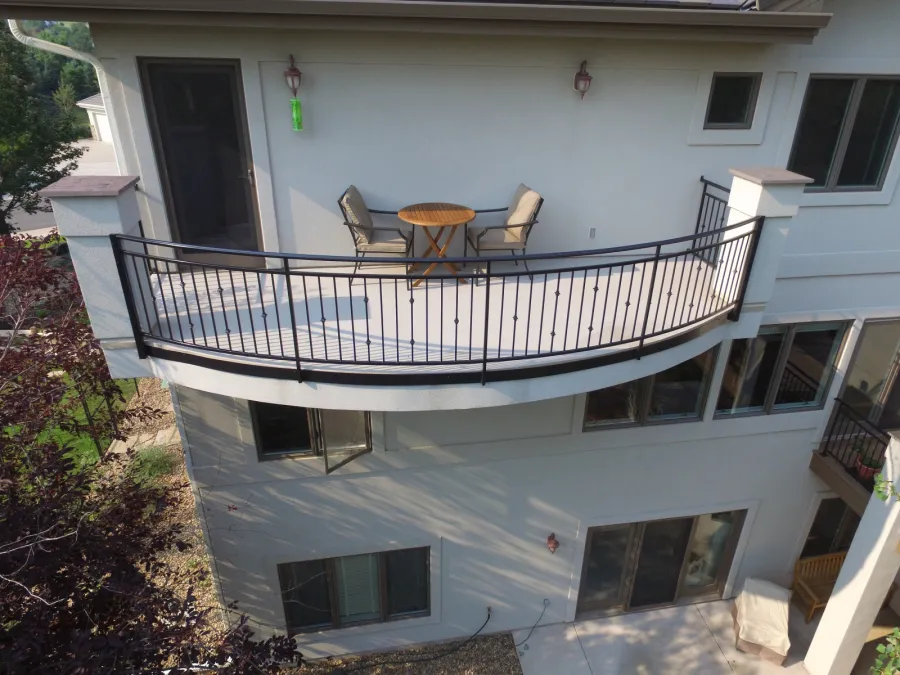 Custom Decks Custom wrought iron railing Littleton Colorado